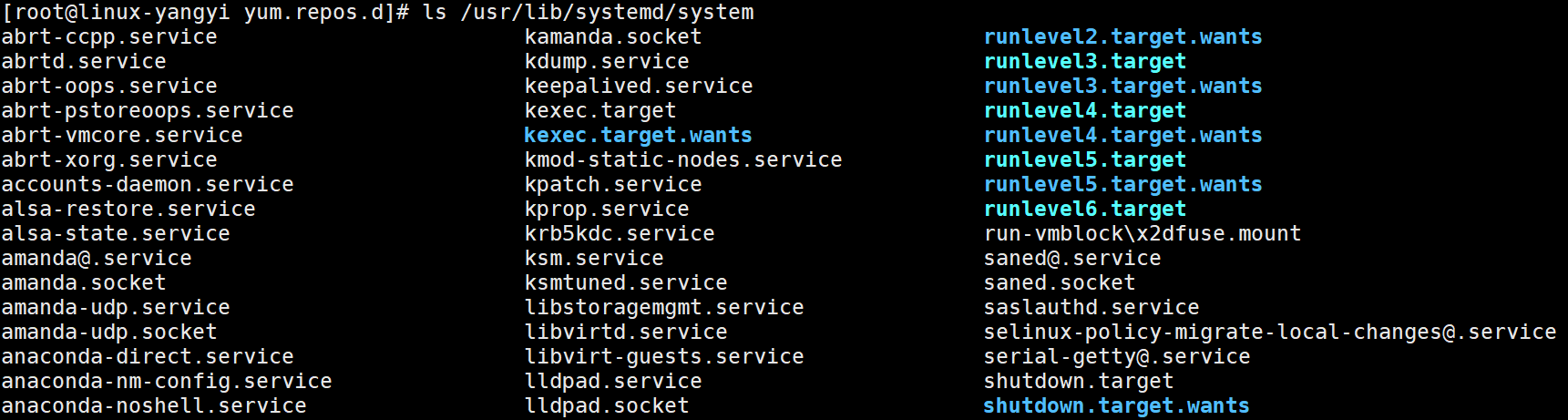 查看所有的服务名称 杨逸